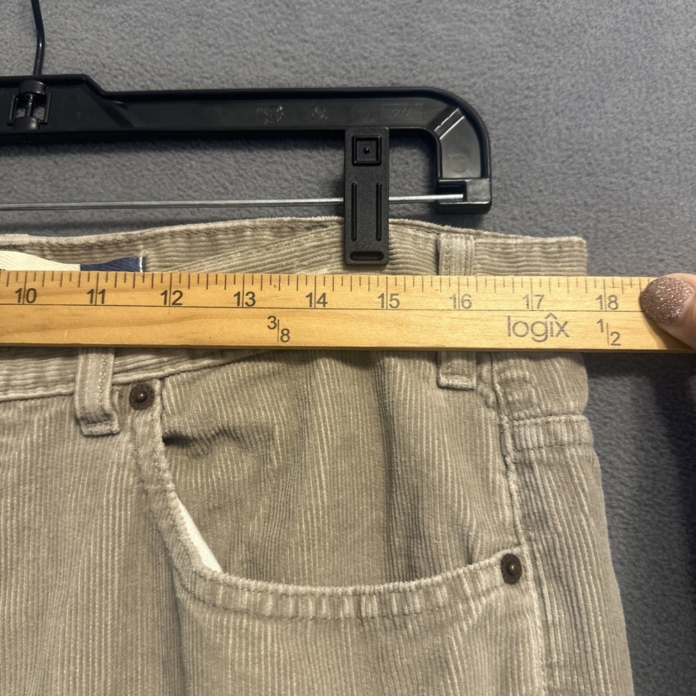 VTG Y2K Gap Boot Fit Corduroy Pants Mens 34x30 Beige Baggy Hipster Grunge Casual - Picture 6 of 9